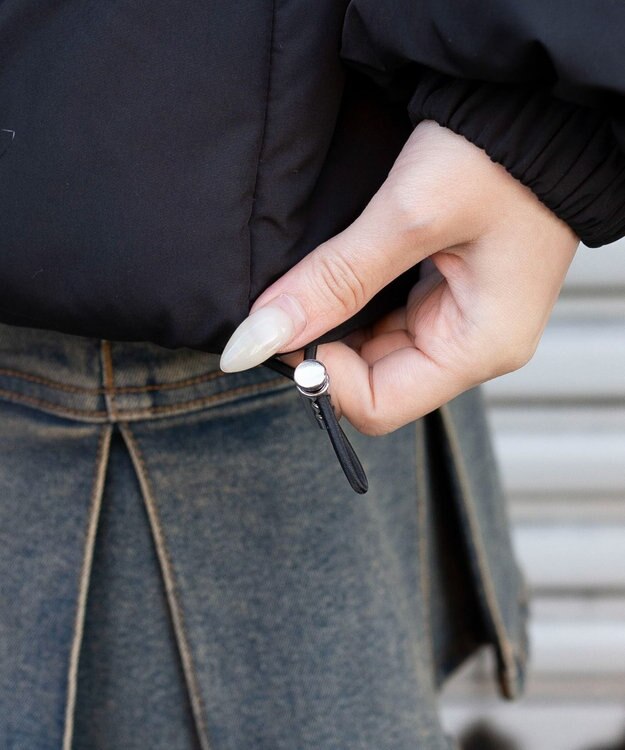 WEGO 3WAYファーフードパファーブルゾン ブラック