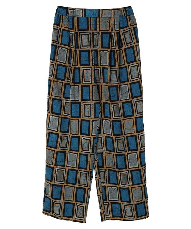 Green Parks アフリカン柄イージーパンツ Blue