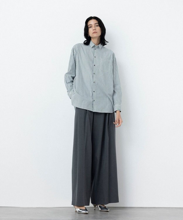 NAVE シャーティング グリーンストライプ