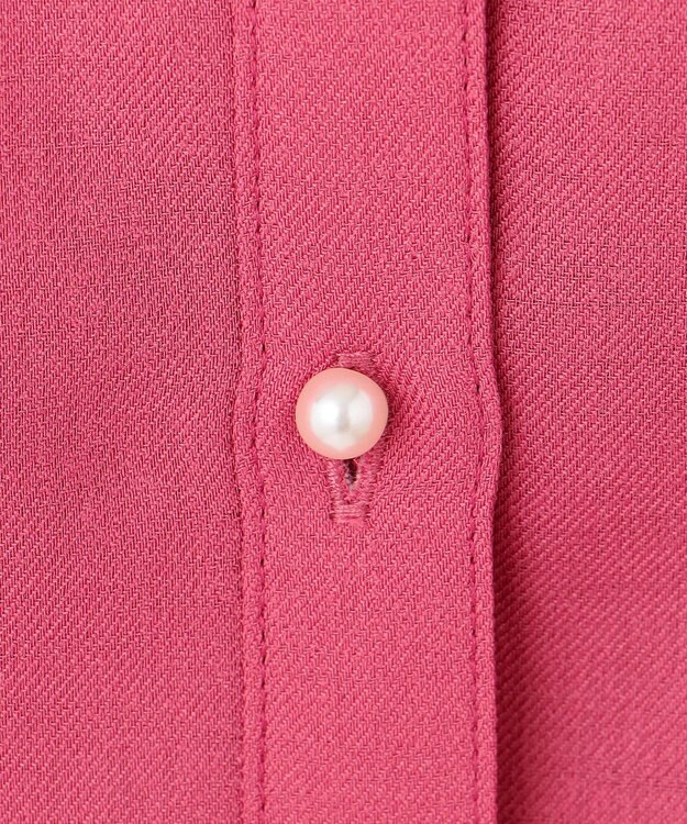 ANY SIS 【接触冷感・UVカット・速乾】スムージーポリエステル 2WAY ブラウス レッド