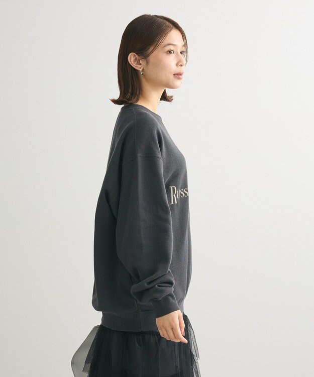 Green Parks ■ＲＵＳＳＥＬＬ　ロゴ刺繍スウェット Charcoal Gray