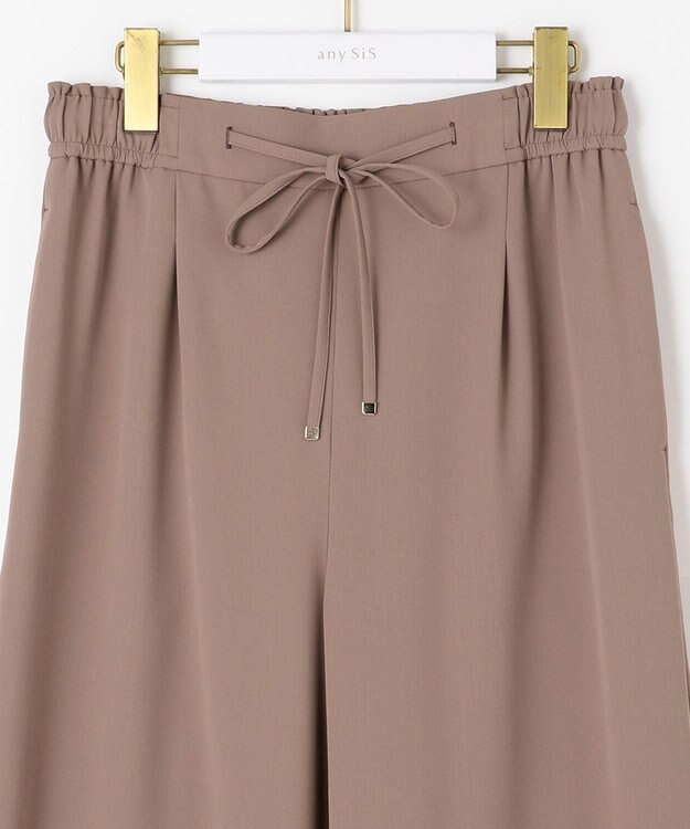 ANY SIS 【洗える】イージードロスト ワイドパンツ モカ