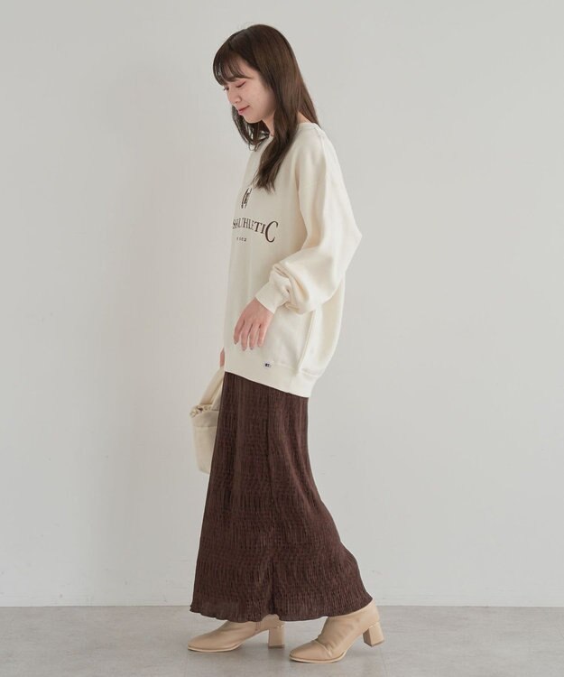 Green Parks ■ＲＵＳＳＥＬＬ　ロゴ刺繍スウェット Charcoal Gray