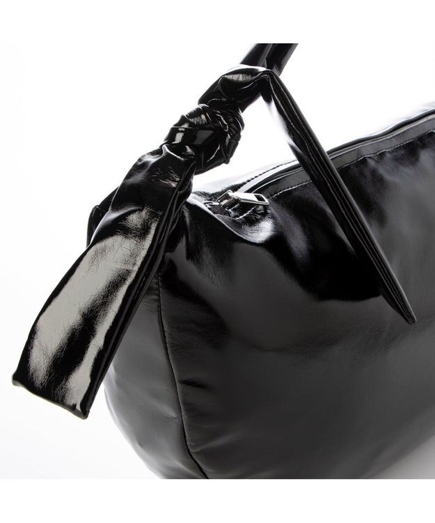 UNBILLION カシュカシュ cachecache / ソフトエナメルノットビッグショルダー ブラック