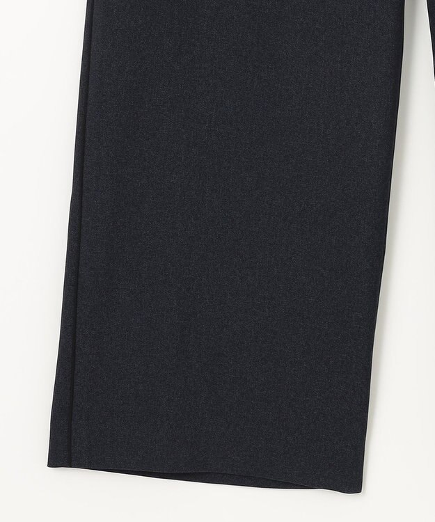 J.PRESS LADIES S 【洗える】LANTECシャークスキン セミワイド パンツ ネイビー系