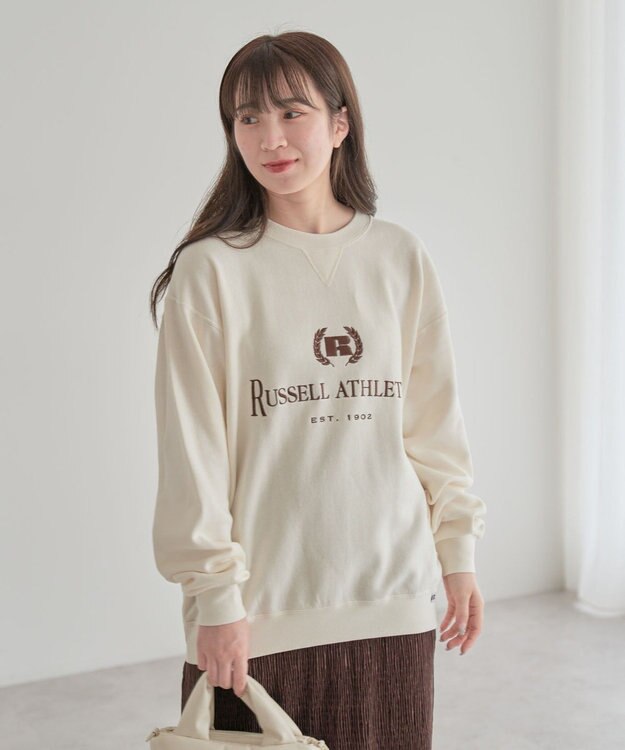 Green Parks ■ＲＵＳＳＥＬＬ　ロゴ刺繍スウェット Charcoal Gray