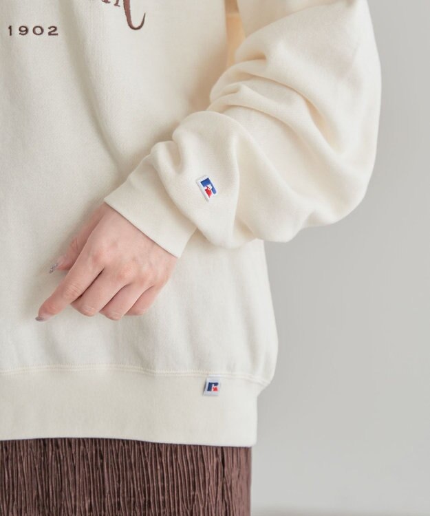 Green Parks ■ＲＵＳＳＥＬＬ　ロゴ刺繍スウェット Charcoal Gray