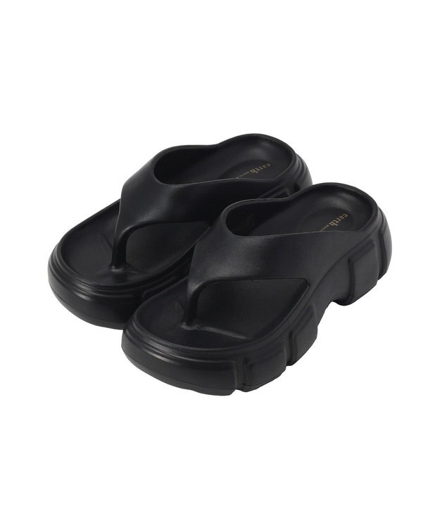 earth music&ecology EVAトングサンダル Black