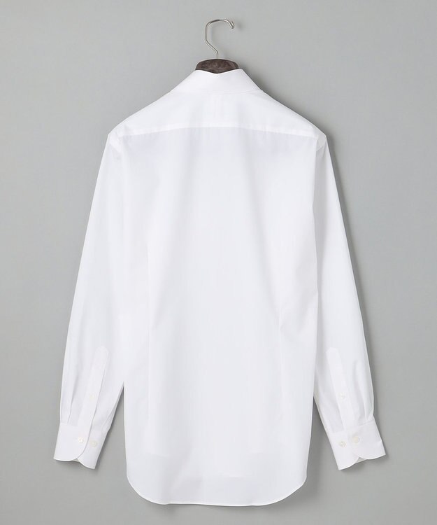 GOTAIRIKU 【形態安定】PREMIUMPLEATS_スナップダウン_通年ドレスシャツ（無地/織柄） 無地/ホワイト系