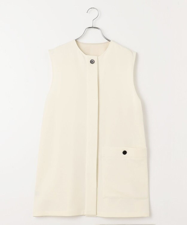 #Newans ロングシャツベスト ホワイト