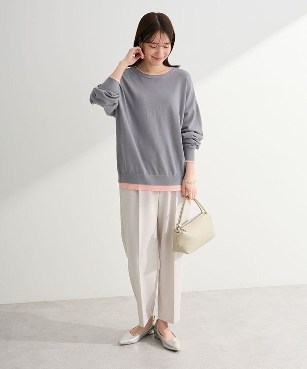 Green Parks アンチピリング前後２Ｗａｙニットカーディガン Gray