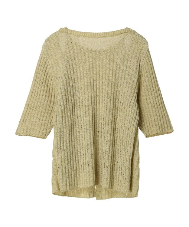 Green Parks テープヤーンドッキングニットプルオーバー Light Green