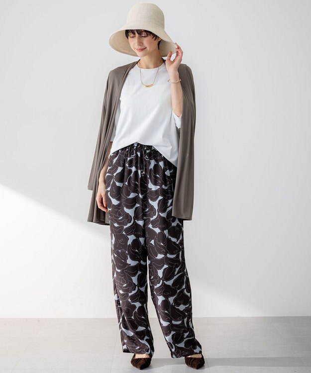 23区 【UVケア/接触冷感】マルチ機能 シアー ロング カーディガン ダークブラウン系