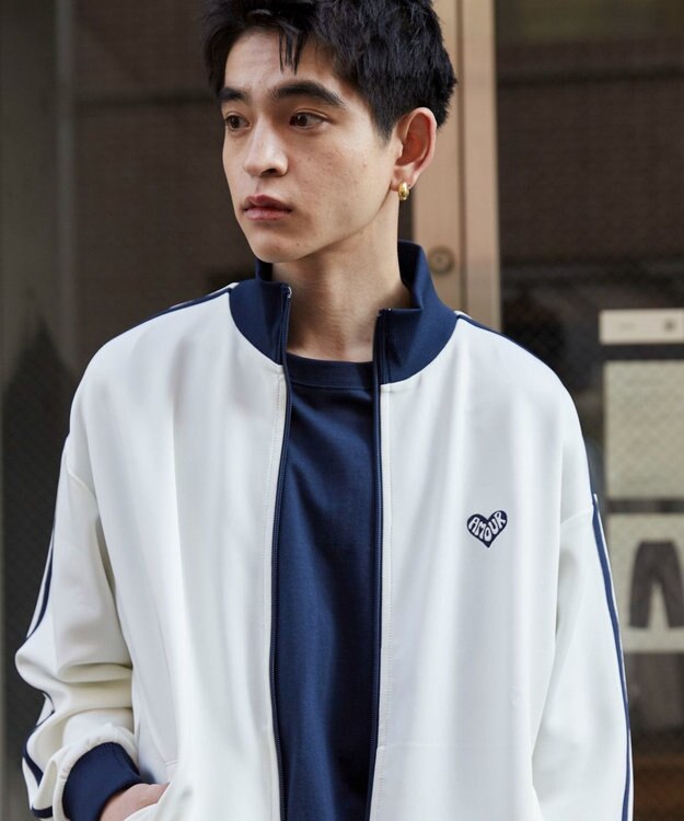 WEGO 【ユニセックス着用ITEM】ライントラックジャケット ホワイト