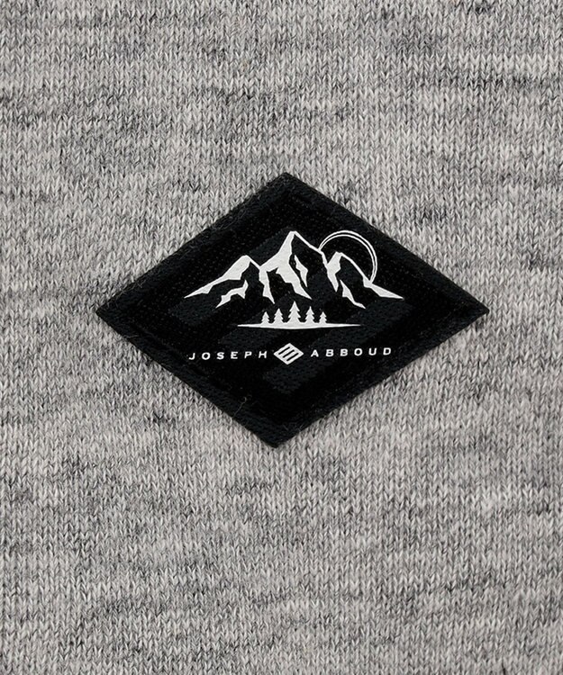 JOSEPH ABBOUD MOUNTAIN 【UNISEX】OGパイルエンブロイダイリー パーカー ライトグレー系