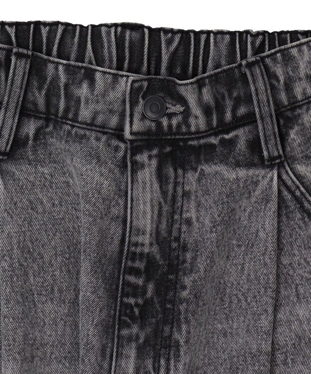 WEGO 【ユニセックス着用ITEM/SMLサイズ展開】ルーズテーパードデニムパンツ グレー