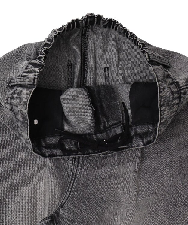 WEGO 【ユニセックス着用ITEM/SMLサイズ展開】ルーズテーパードデニムパンツ グレー