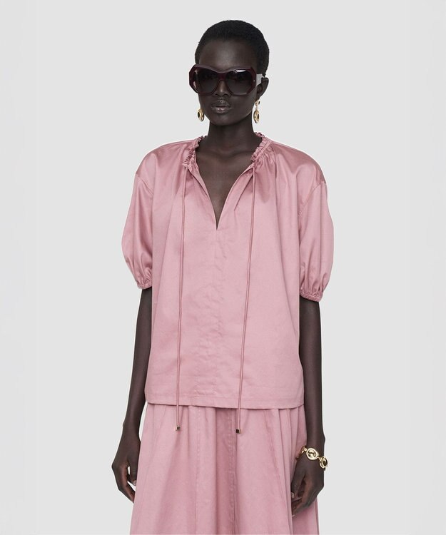 JOSEPH コットンサティーンブラウス　NADOR Musk