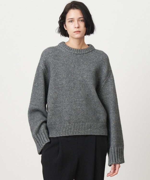 ATON YAK WOOL | モックネックセーター GRAY