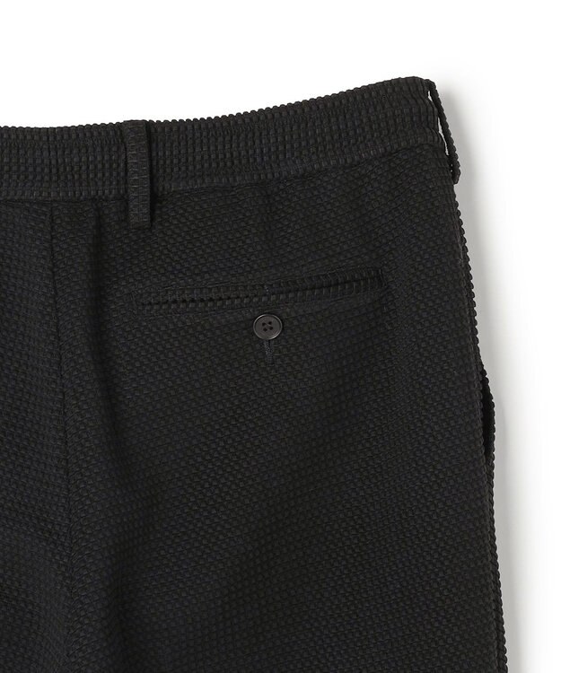 JOSEPH HOMME 【オリジナル素材 /ウエストゴム仕様】ライトタックジャージー  ドロスト付テーパードパンツ / PEGG CONVERTIBLE ブラック系