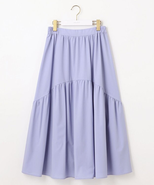 ANY SIS 【洗える・2SET】ダンボール プルオーバー×ギャザー スカート スレート×ブルー