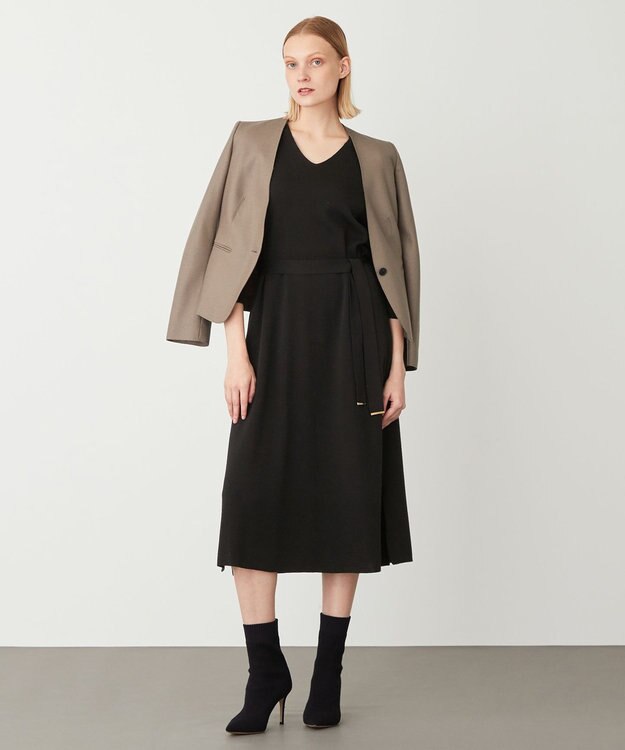 BEIGE， CORBY / ノーカラージャケット Taupe