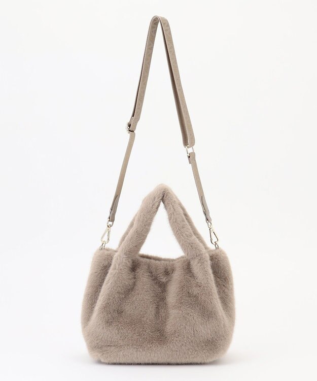 ANY カラーファーバッグ モカ