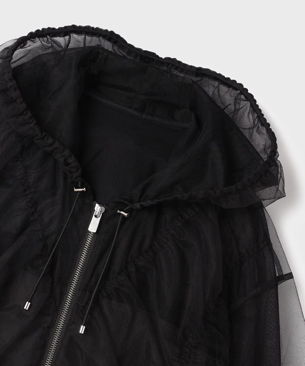 GRACE CONTINENTAL チュールパーカー ブラック