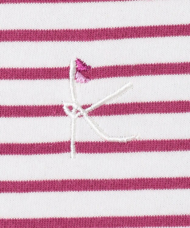 組曲 KIDS 【150-160㎝】マリンボーダー ワンピース ラズベリー