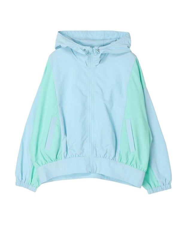 earth music&ecology コクーンギャザー切替ブルゾン Sax