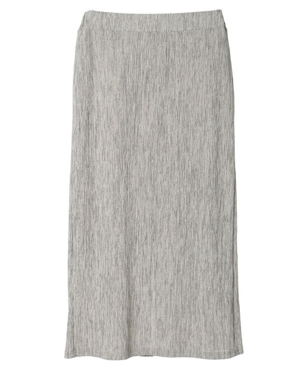 Green Parks メランジプリーツＩラインスカート Gray Beige