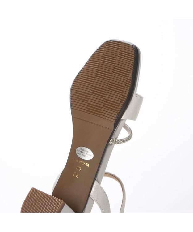 Riz raffinee <Riz raffinee>ラインストーン付きストラップサンダル シルバー