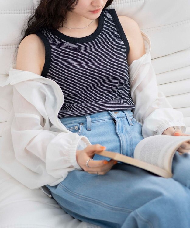 WEGO シンプルタンク ブラックボーダー