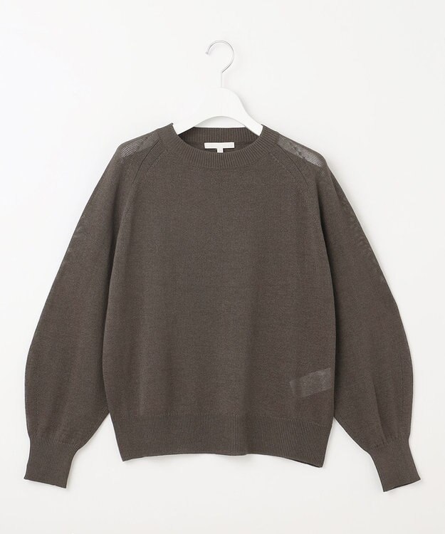 自由区 S 【洗える】ペーパーブレンドプルオーバー ニット スレート