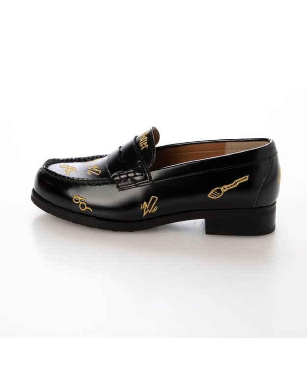 ing <ing>【ハリー・ポッターコラボレーション】刺繍モチーフローファー ブラック