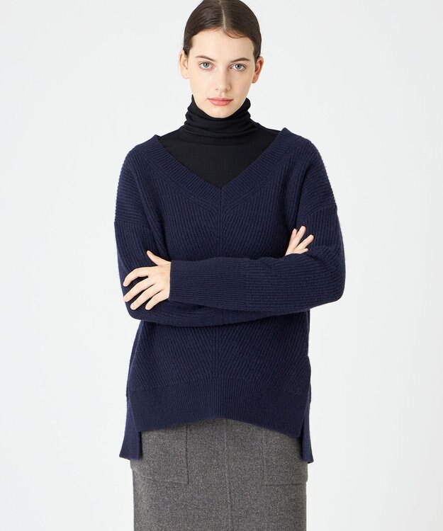 BEIGE， VARENNE / オーバーサイズニット Navy