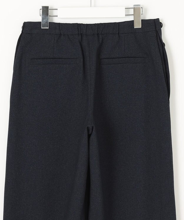 J.PRESS LADIES S 【洗える】LANTECシャークスキン セミワイド パンツ ネイビー系