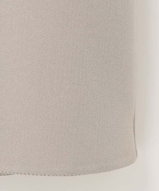 自由区 【洗える】ライトダブルクロス ノーカラーコート サンドベージュ