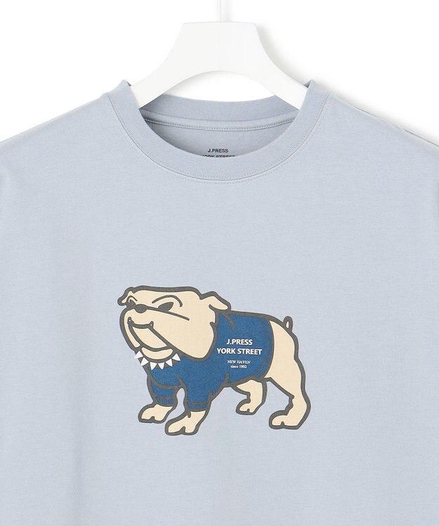 J.PRESS YORK STREET 【UNISEX】ブルドッグプリントTシャツ ブルー系
