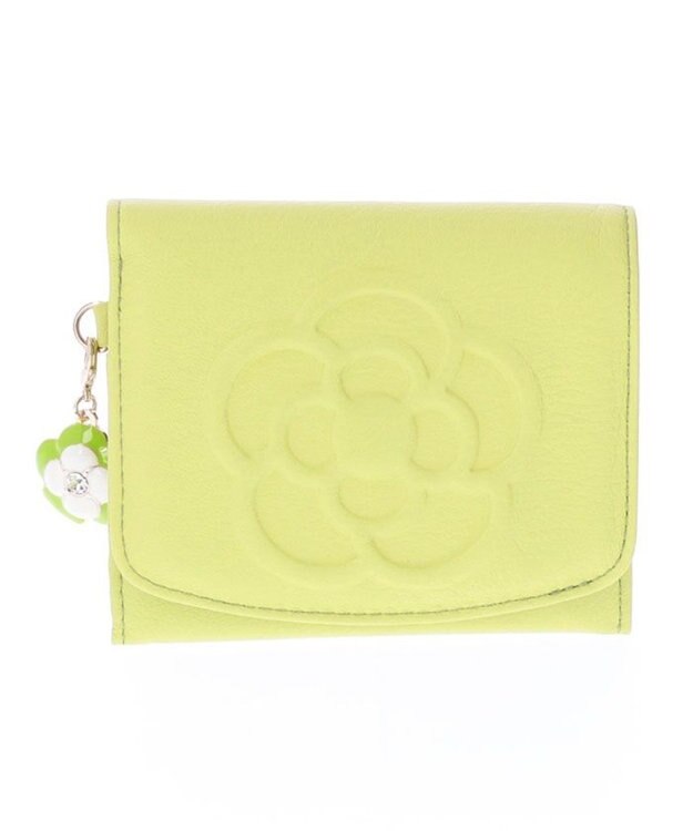 CLATHAS ワッフル　2つ折り財布 ライム