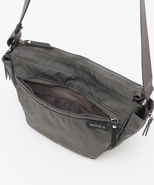 LA BAGAGERIE 【MONICA】サイドジップミニショルダーバッグ ダークグレー