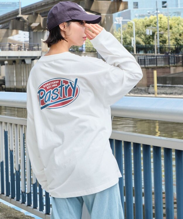 WEGO 【ユニセックス着用ITEM】サークルロゴBIG　T（LS） ホワイト