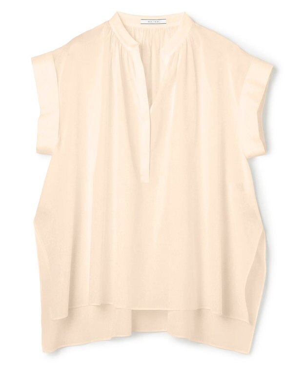 BEIGE， BAC / コットンシアー ギャザーブラウス Peach