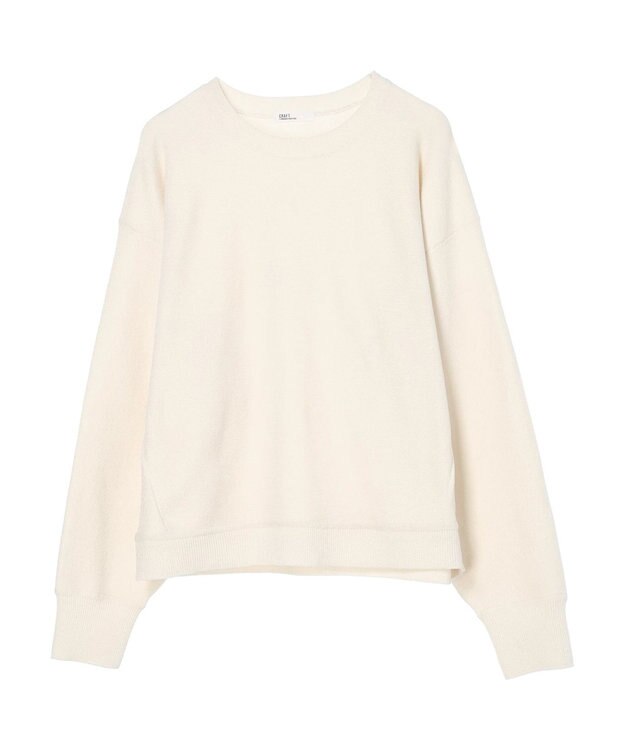 CRAFT STANDARD BOUTIQUE シェニールヤーンニットプルオーバー Ivory