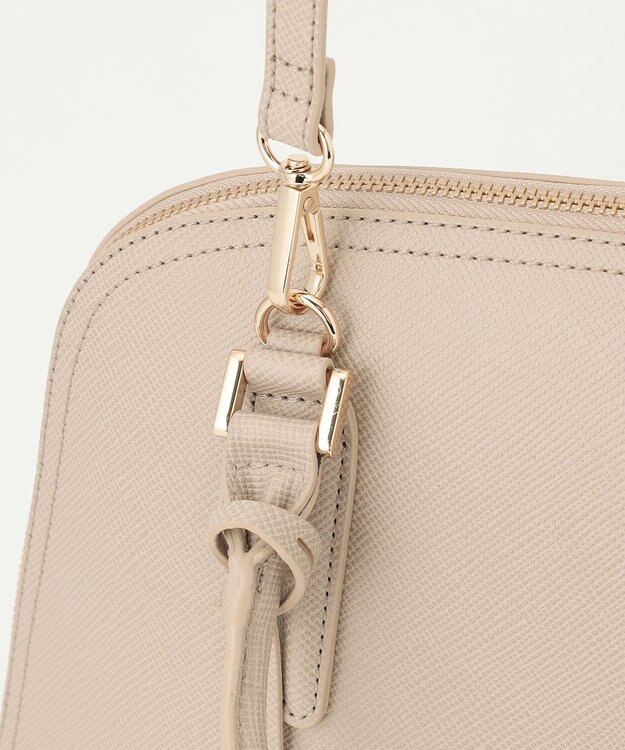 23区 サブバッグ付き 2WAYラウンド トートバッグ ベージュ系