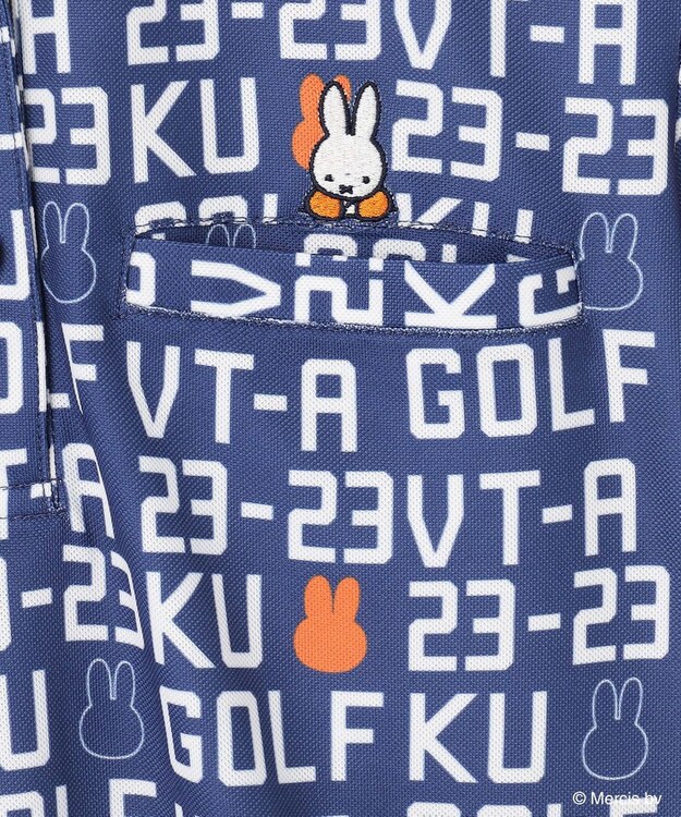 23区GOLF 【WOMEN】【吸水速乾/UVカット】ミッフィーロゴポロシャツ ブルー系5