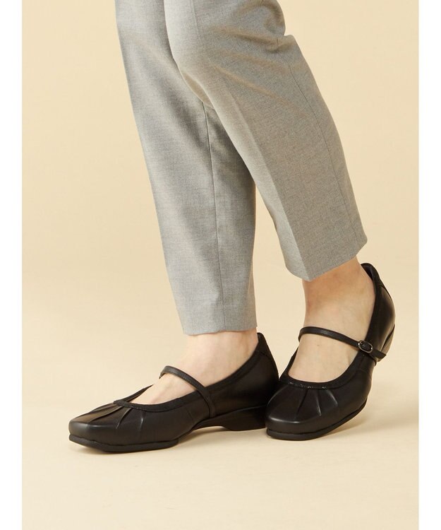 ASICS WALKING ペダラウォーキングシューズ 4E ヒール高3.0cm ブラック系