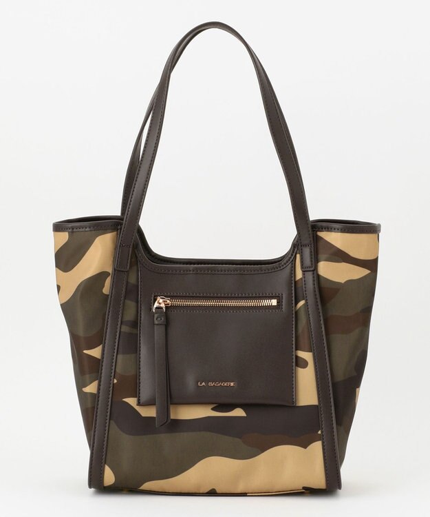 LA BAGAGERIE リサイクルレザー　フラップトート カーキ