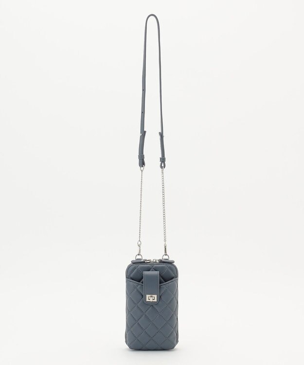 J.PRESS LADIES キルティング スマホポシェット ダルブルー系