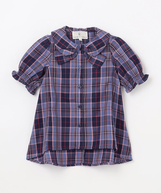 組曲 KIDS 【110-140cm】ブリティッシュ ブラウス パープル系3